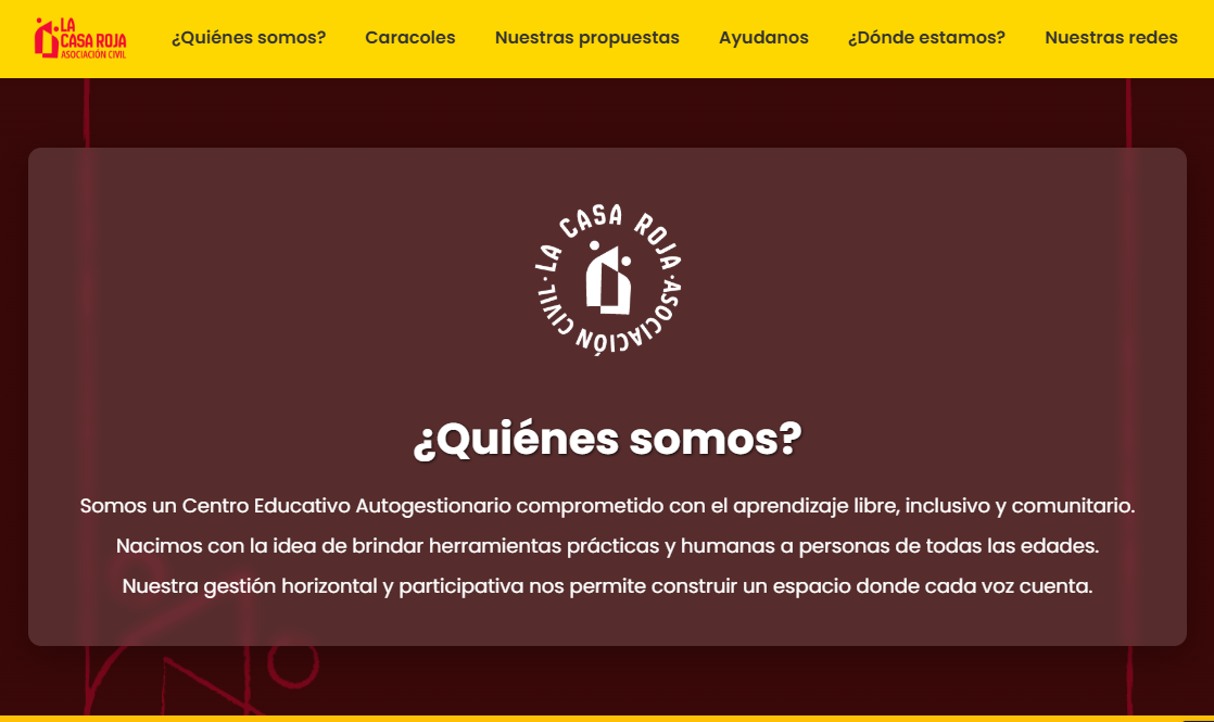 La Casa Roja - Sitio web de asociación civil
