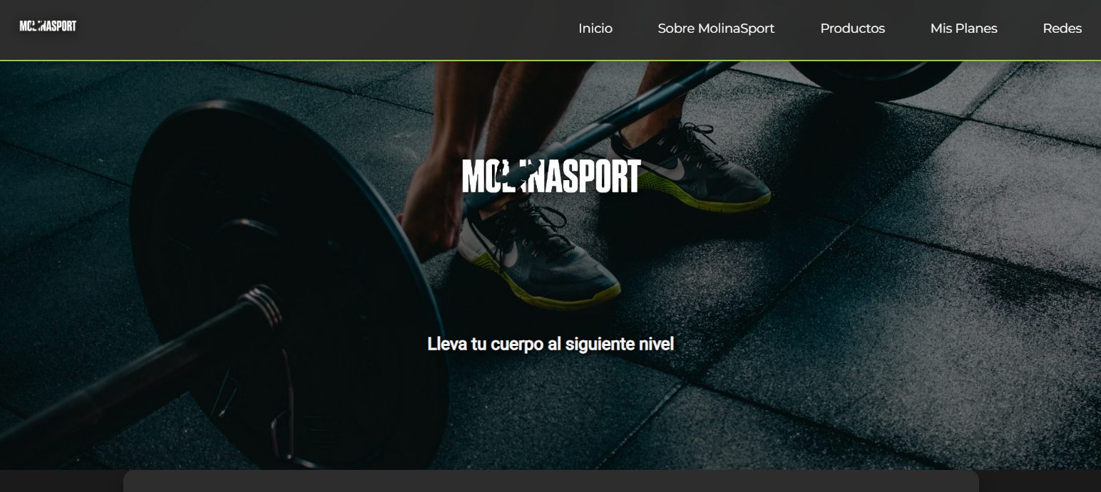 MolinaSport - Landing page de tienda de suplementos